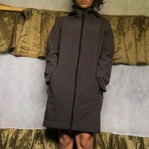 Champion gray long raincoat with hood